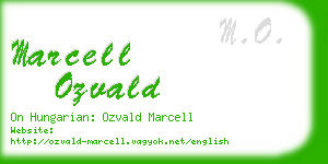 marcell ozvald business card